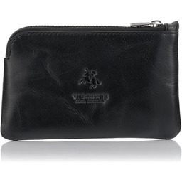 Skórzana bilonówka z łańcuszkiem na klucze Visconti MZ-19