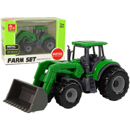 IDEALNY DO PRAC POLOWYCH ZIELONY TRAKTOR Z PŁUGIEM