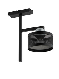 Sigma Sypialniana plafoniera Off 32142 metalowa czarna srebrna