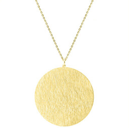 Pozłacany naszyjnik z dużym medalionem