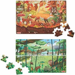 Melissa & Doug Let s Explore dwustronne puzzle