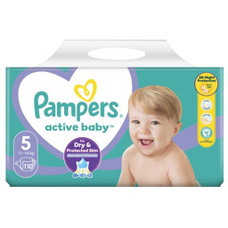 Pampers Active Baby pieluchy jednorazowe rozmiar 5, 110