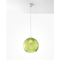 Sollux Lighting Lampa wisząca BALL SL.0254 zielona szklana