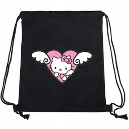 Worek Plecak Czarny KITTTY HEART Hello Kitty Pink