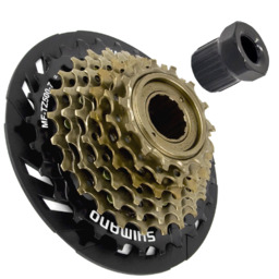 Wolnobieg nakręcany Shimano MF-TZ500 (7-mio rzędowy) z osłoną