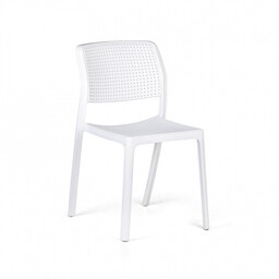 Krzesło do jadalni plastikowe NELA, białe