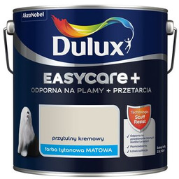 Farba tytanowa Dulux EasyCare+ Plamy+Przetarcia Przytulny Kremowy 2,5