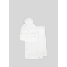 Damski zestaw zimowy czapka z pomponem i szalik