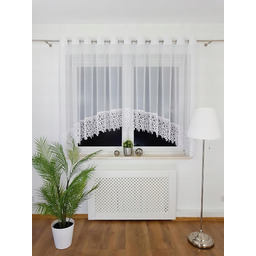 Firana Gotowa Z Woalu Biała Przelotki Do Pokoju