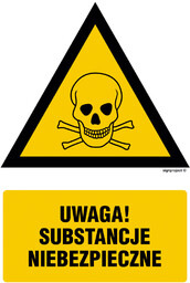 JA017 UWAGA SUBSTANCJE NIEBEZPIECZNE, FN - FOLIA SAMOPRZYLEPNA;