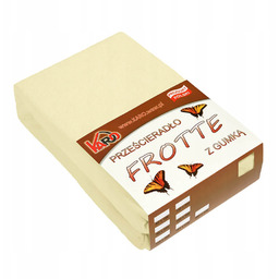 Prześcieradło frotte z gumką 220x240 kremowe 003 Karo