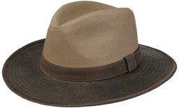 Kapelusz Bawełniany Twotone Anti UV by Stetson, beżowo-brązowy,
