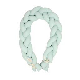 Babymatex Ochraniacz do łóżeczka Warkocz Muślin miętowy długość