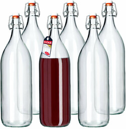 Szklana butelka do nalewek 2000 ml, 6 szt.