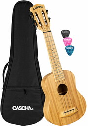 Cascha HH 2312 Bamboo Natural Ukulele Sopranowe SET
