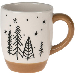 Decodoma Ceramiczny kubek CHOINKI, 330 ml, mix