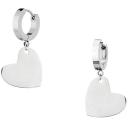 Kolczyki z sercem minimalistyczne srebrne kolczyki koła