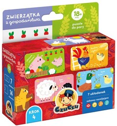 CzuCzu Zwierzątka z gospodarstwa Puzzle do pary 18m+