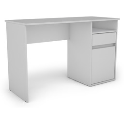 Biurko z szufladami, drzwiami białe mat 120 cm