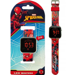 Spiderman Zegarek Elektroniczny Led dla Dzieci Cyf