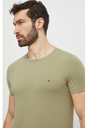 Tommy Hilfiger t-shirt męski kolor zielony gładki MW0MW10800