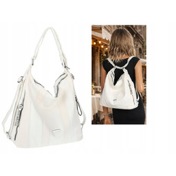 Torebka Damska Shopper Plecak Miejska 2w1 Worek Torba