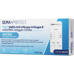 SEMA Protect Test combo 5w1 Sars-CoV-2/Grypa A/Grypa B
