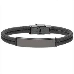 Czarna bransoletka do grawerowania stal szlachetna