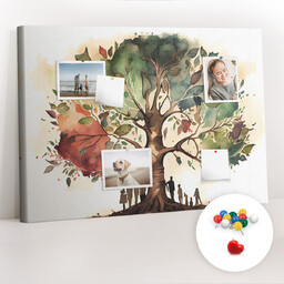 Organizer, Tablica korkowa 100x70 cm + Kolorowe Pinezki