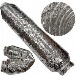 Tłumik Elastyczny Izolowany Przewód Rura Wentylacyjna 200mm 1m