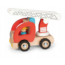 STRAŻ POŻARNA DREWNIANY WÓZ STRAŻACKI AUTKO AUTO SAMOCHÓD