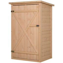 Szafka na narzędzia ogrodowe Outsunny 75x56x115cm, jasnobrązowa