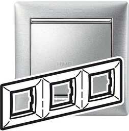 VALENA - Ramka potrójna ALUMINIUM SZCZOTKOWANE Legrand 770333