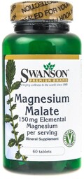 Suplement diety, Swanson, Magnesium Malate, 150 mg, 60