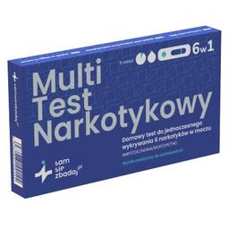 SAM SIĘ ZBADAJ MultiTest Narkotykowy z moczu 6w1