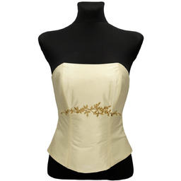 Gorset FGR042 SELEDYNOWY BLADY tafta