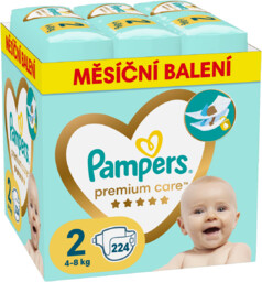 Pieluchy Pampers Premium Care 224 sztuki, rozmiar2