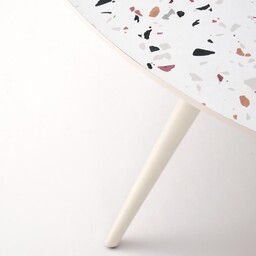 Stół okrągły lastryko / biały mat 120 cm