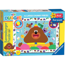 Duże kolorowe puzzle podłogowe z bajki Hey Duggee