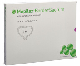 MÖLNLYCKE MEPILEX BORDER SACRUM 16x20 cm Opatrunek