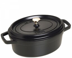 Staub Garnek żeliwny Owalny 3.2l Czarny La Cocotte