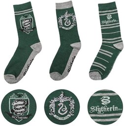 Cinereplicas Harry Potter - Skarpetki Slytherin (Zestaw 3)