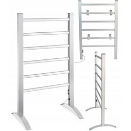 Grzejnik Elektryczny Łazienkowy Stojący Naścienny Drabinka Srebrny