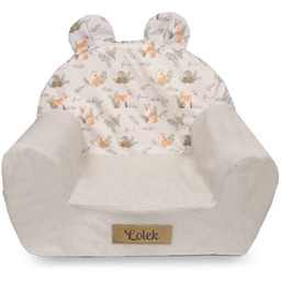 Fotelik dziecięcy, Fotel piankowy dla dziecka, Jasny szary,