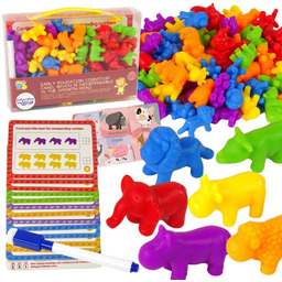WOOPIE Zestaw Edukacyjny Nauka Liczenia Montessori Sorter Kolorów