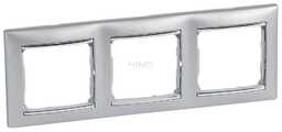 VALENA Ramka potrójna pozioma ALUMINIUM/SREBRO Legrand 770353