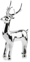 Srebrny renifer - świąteczna figurka ceramiczna 24