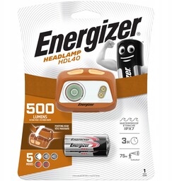 Latarka Czołowa Energizer Headlamp HDL40 3*AAA 500Lumens