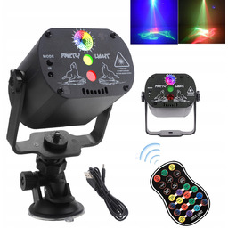 Laser Projektor Disco Dyskotekowy Lampa 3D Disco Stroboskop