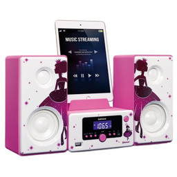 Wieża Stereo Lenco MC-020 Princess Różowa Bluetooth Fm